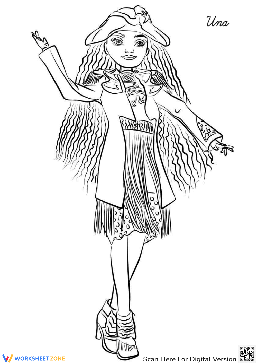 Audrey Descendants Coloring - Page 1