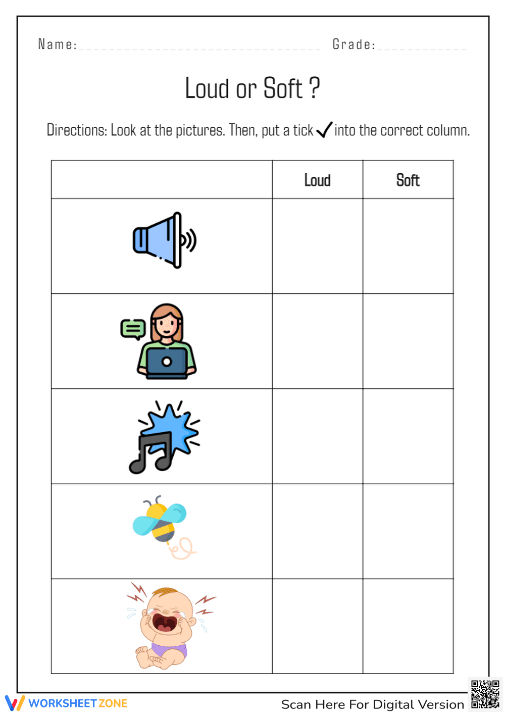 Understanding Loud and Soft Sounds - Page 1