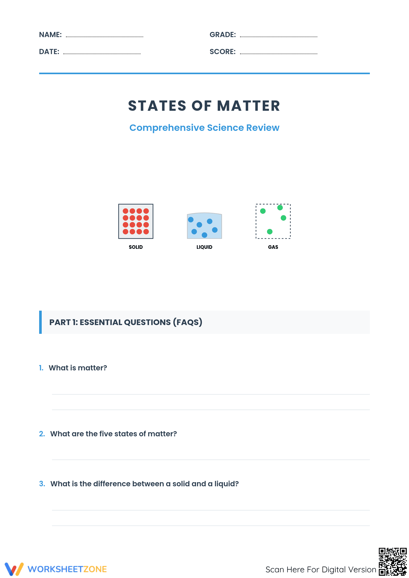 States of Matter FAQs - Solids, Liquids, Gases & Plasma! - Page 1