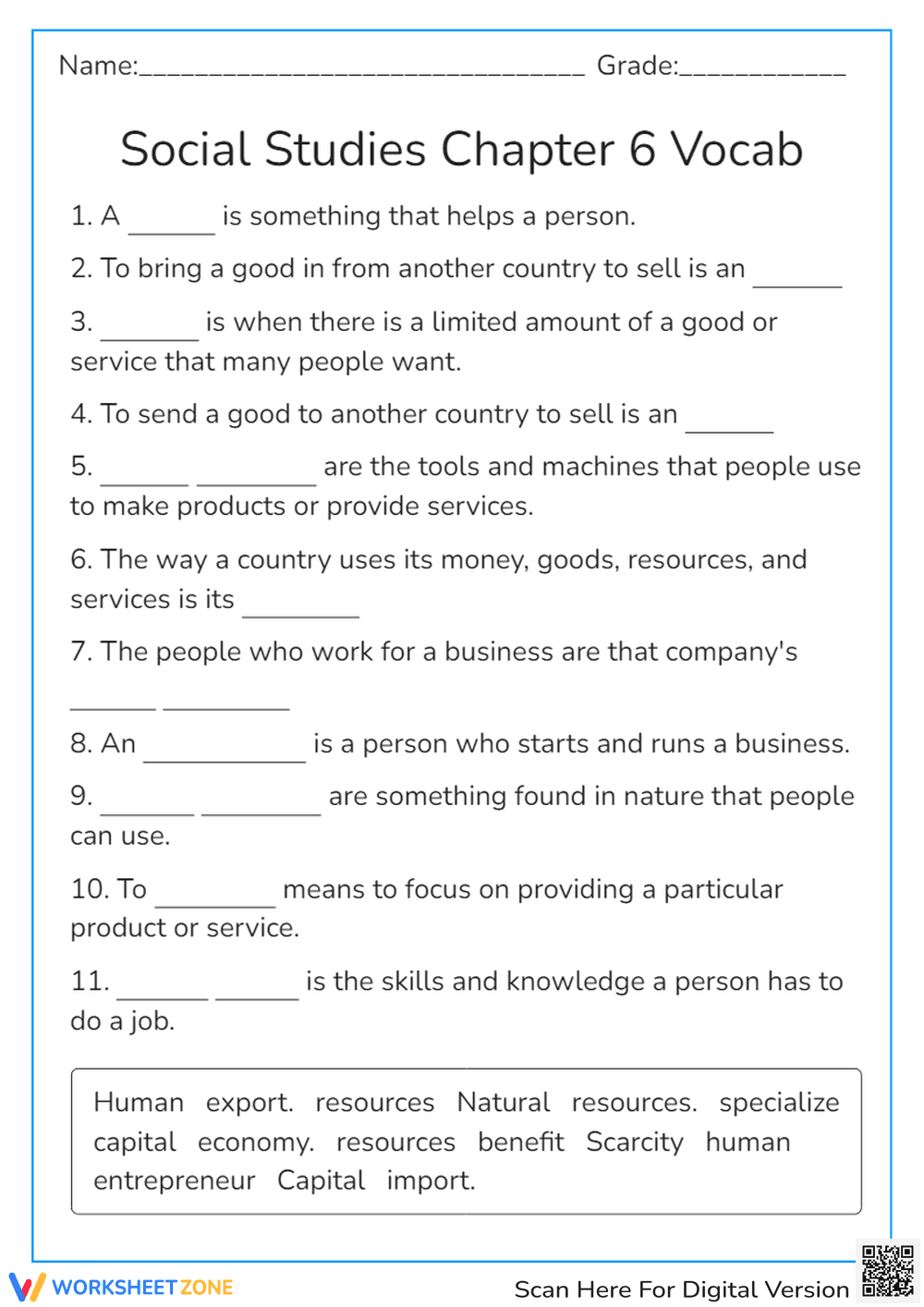 SS CH 6 Vocab - Page 1