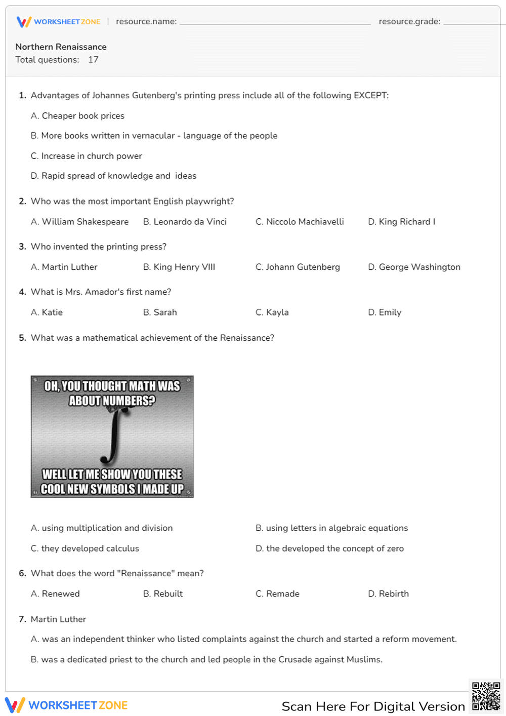 Northern Renaissance Quiz: Art and Reformation - Page 1