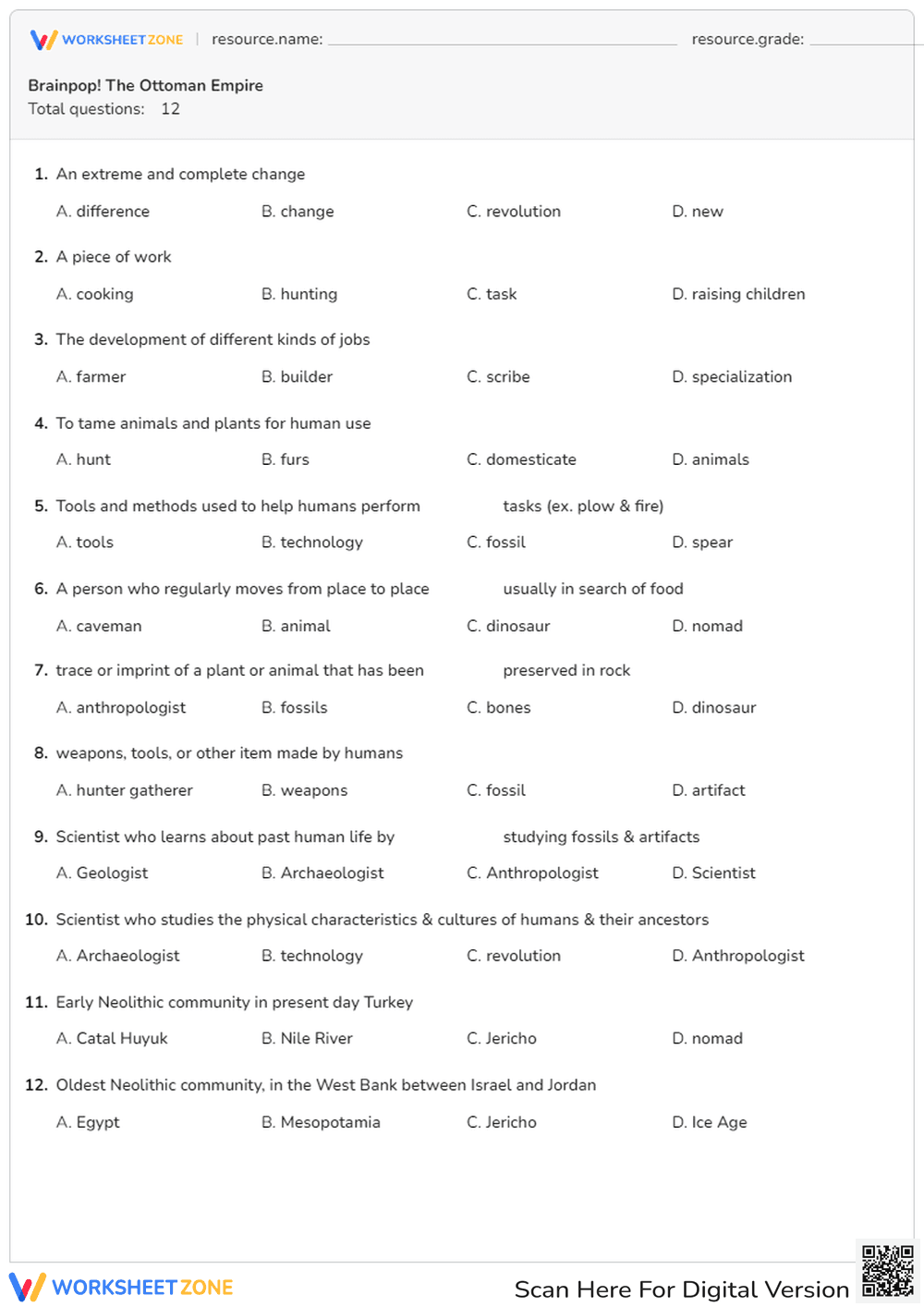 Vocabulary Challenge: Understanding Key Terms - Page 1