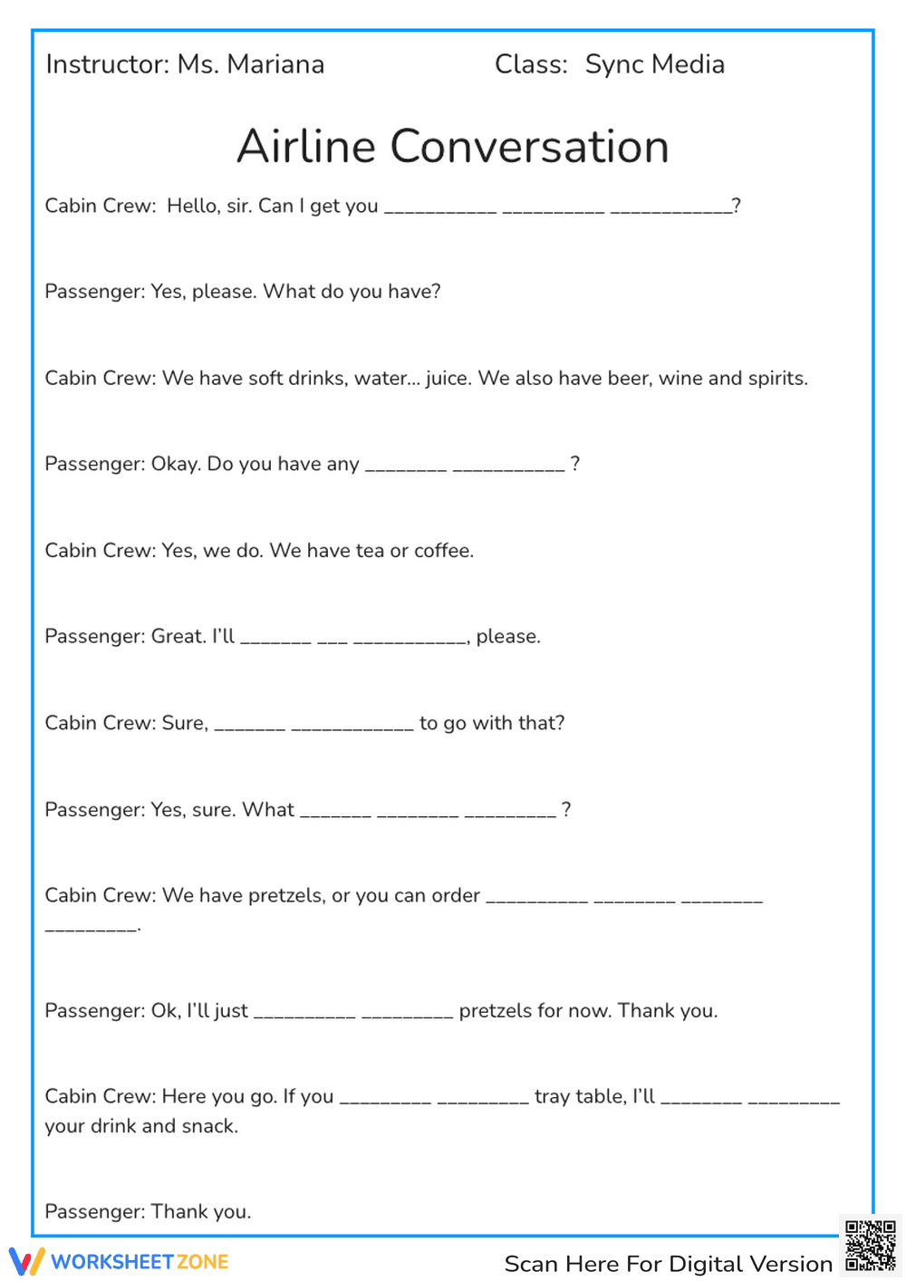 Airline Conversation Low Int - Page 1