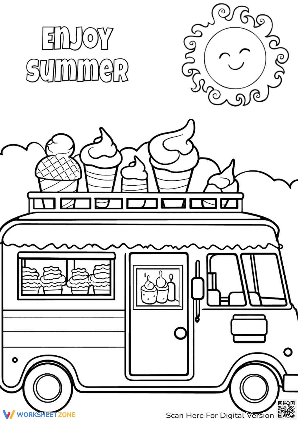 Summer Coloring Pages | Grade K-2 Essential - Page 1