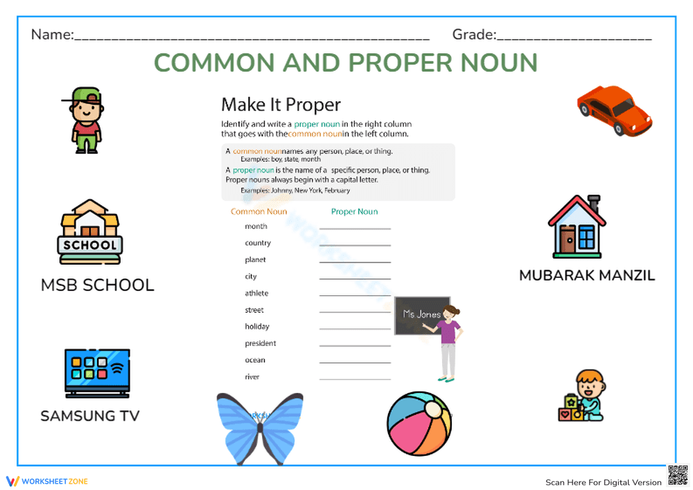 COMMON AND PROPER NOUN - Page 1