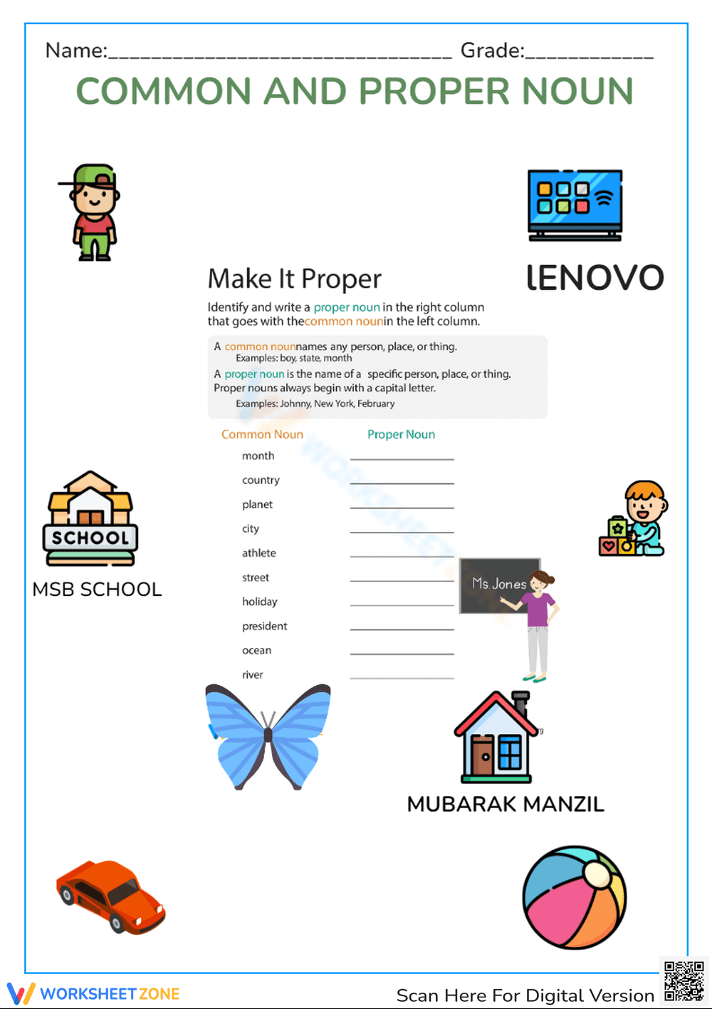 COMMON AND PROPER NOUN - Page 1