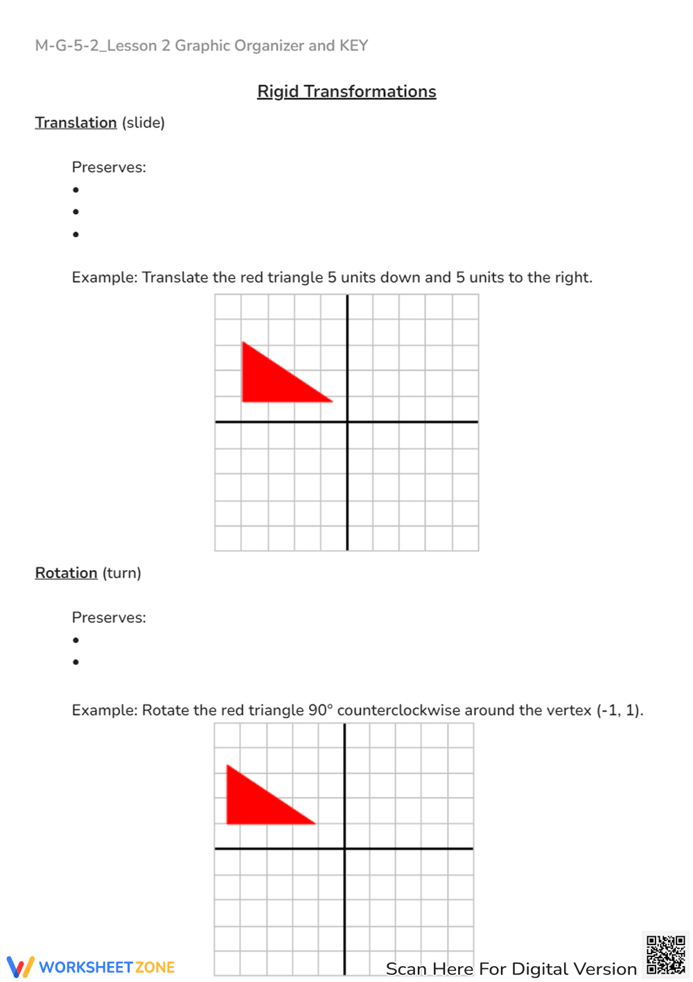 M-G-5-2_Lesson 2 Graphic Organizer and KEY - Page 1
