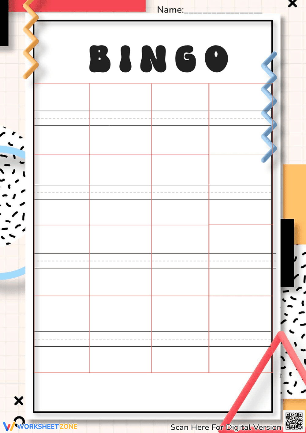 Bingo - Vocabulary - Page 1