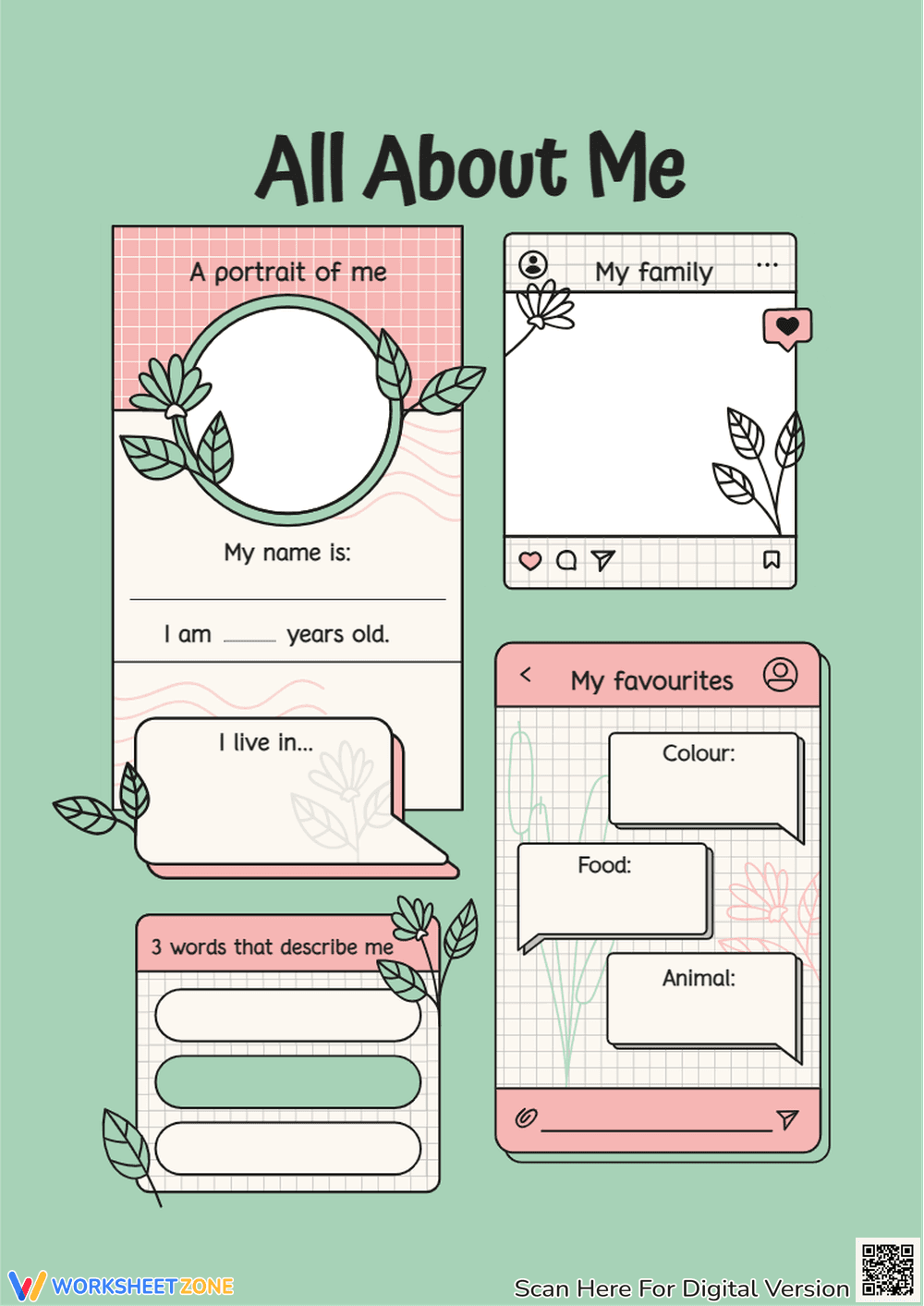 All About Me Back To School - Page 1