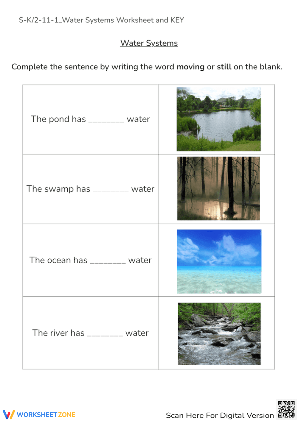 Explore Water Systems with This Comprehensive Worksheet - Page 1
