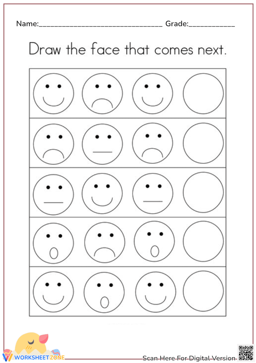 Draw The Faces - Page 1