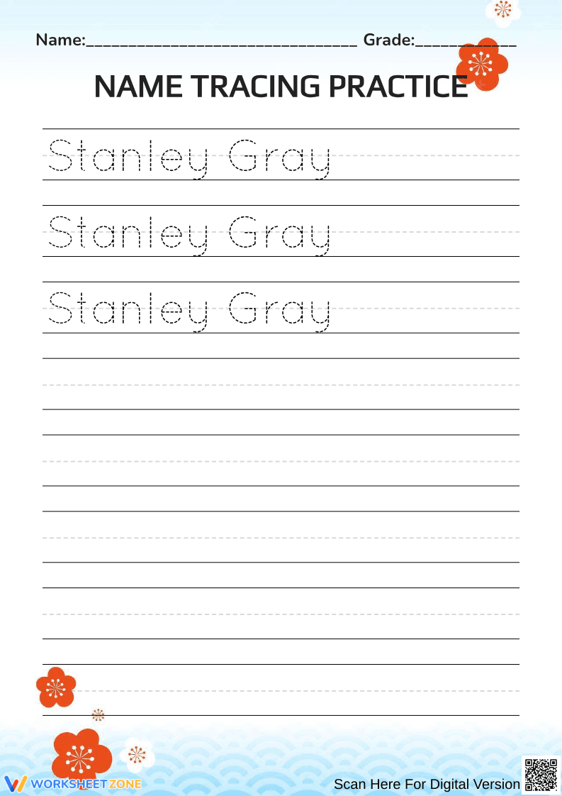 Name Tracing Practice | Essential Grade K-1 Printable - Page 1