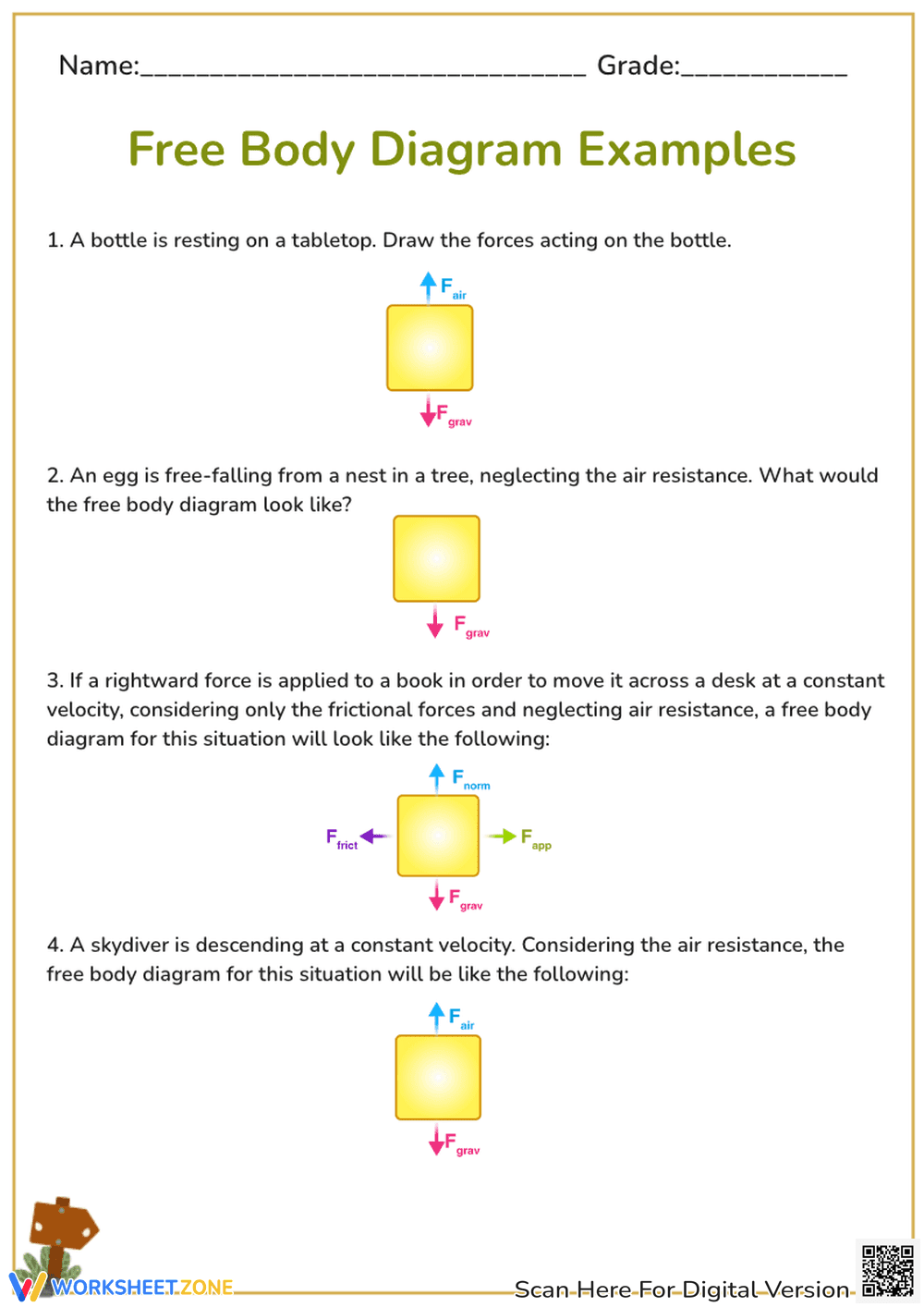 Free Body Diagram Examples - Page 1