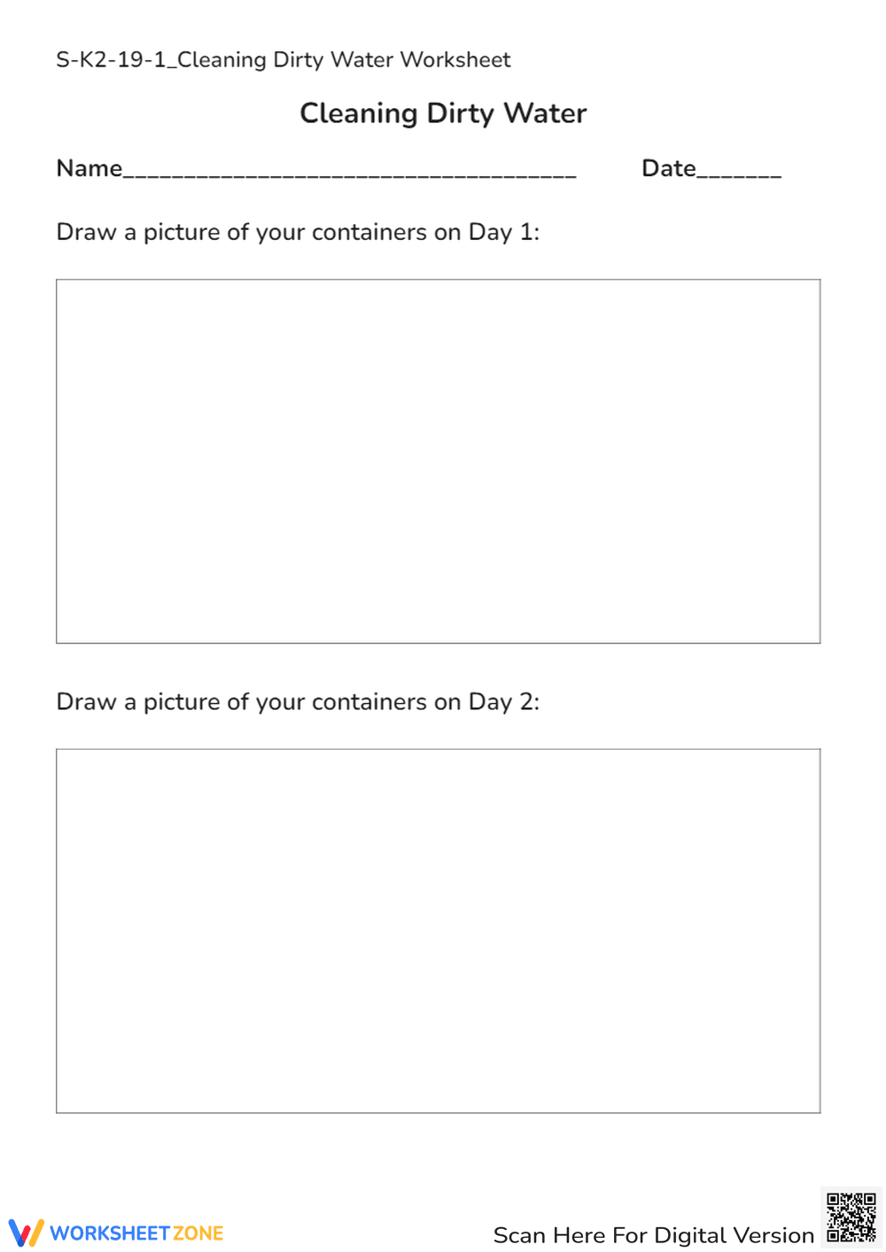 S-K2-19-1_Cleaning Dirty Water Worksheet - Page 1