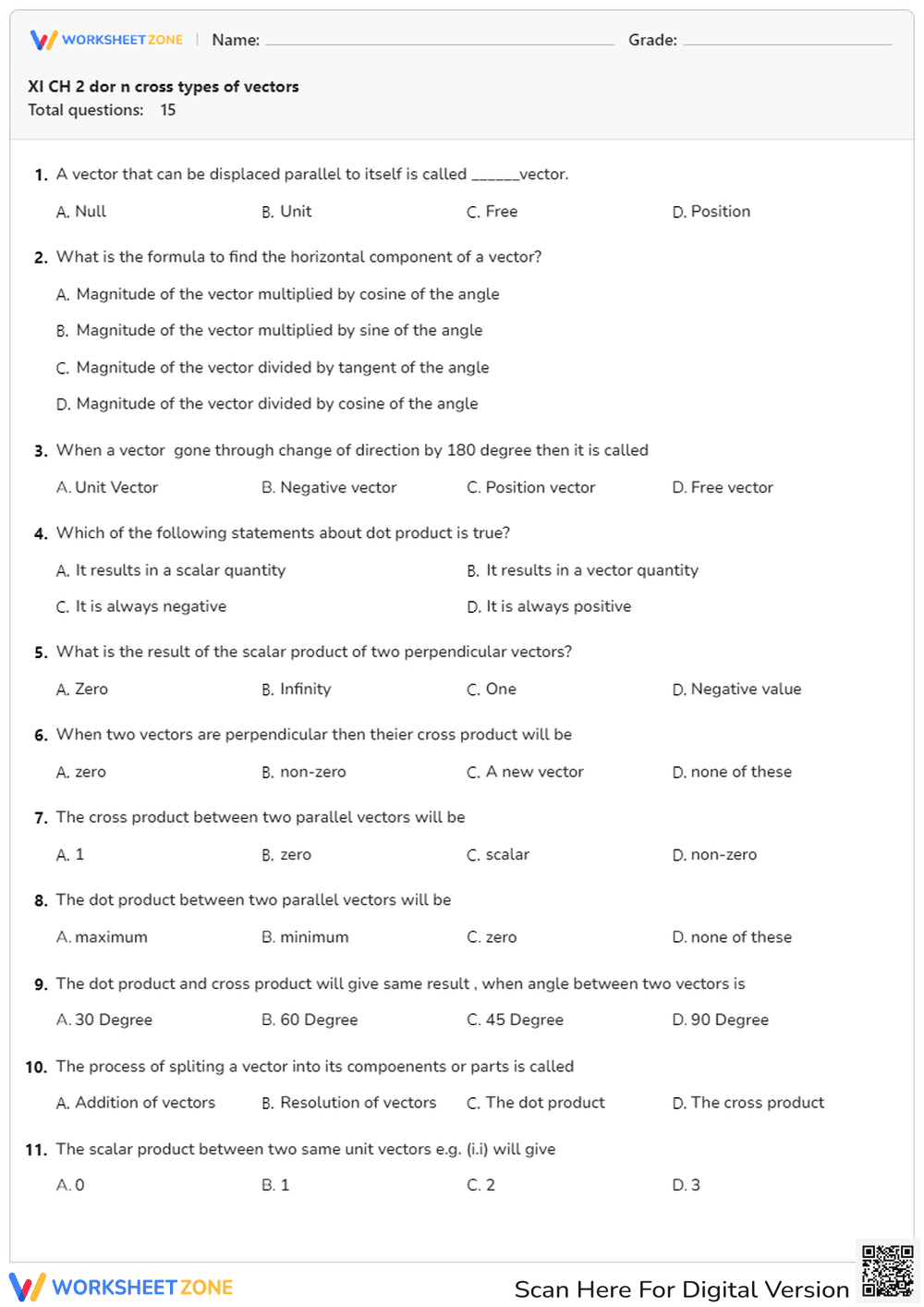 XI CH 2 dor n cross types of vectors - Page 1