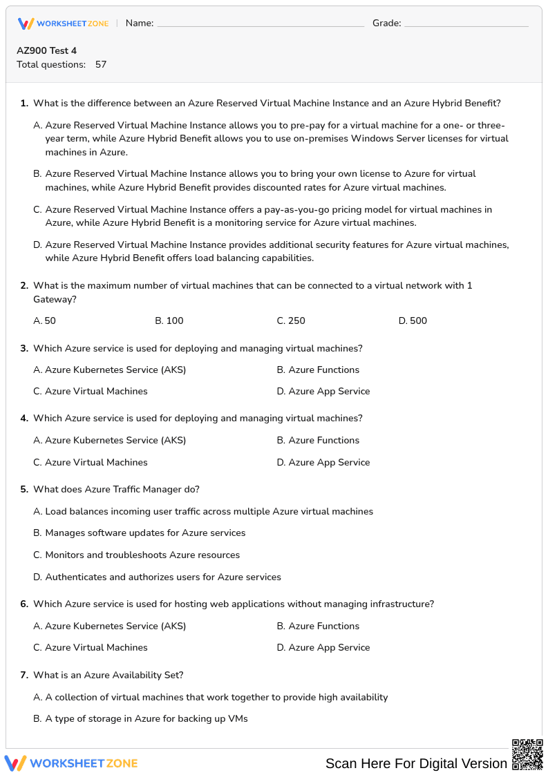 AZ900 Test 4 - Page 1