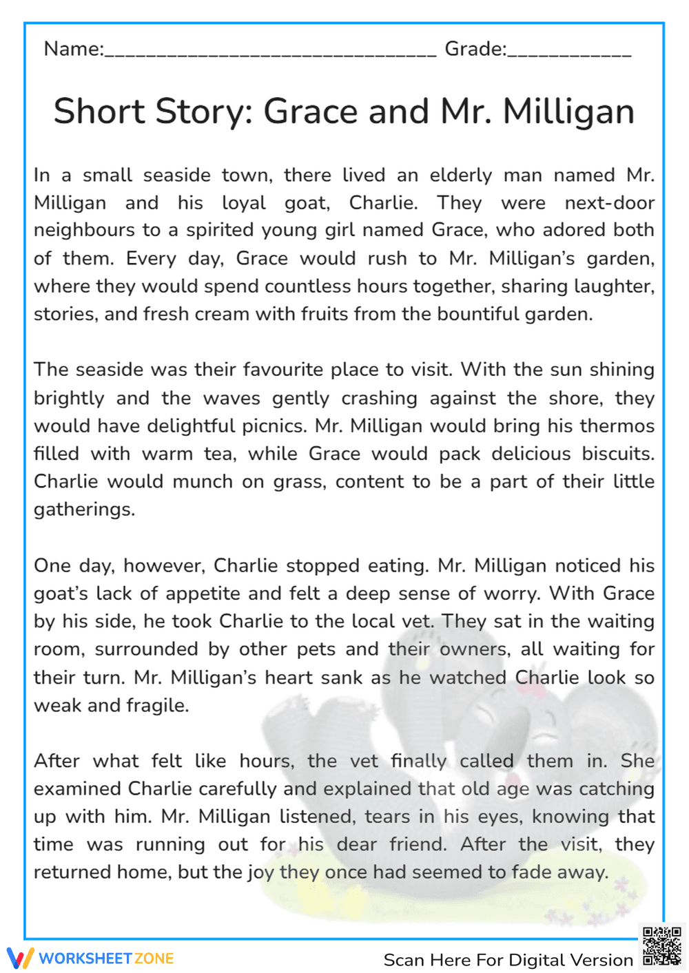 Grade 2 Reading: Grace and Mr. Milligan | Essential - Page 1