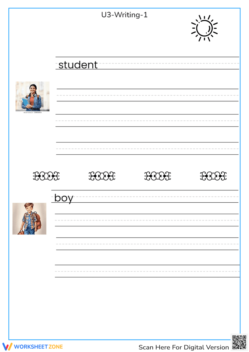 Kindergarten Handwriting Practice | Essential Printable - Page 1