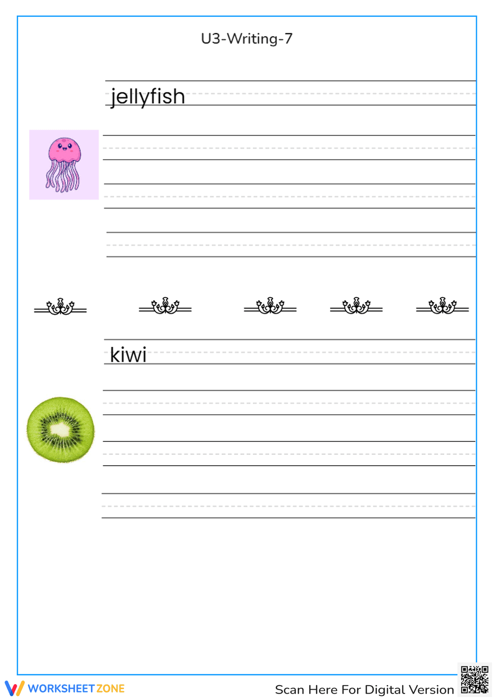 Kindergarten Handwriting Practice: Essential Word Writing - Page 1