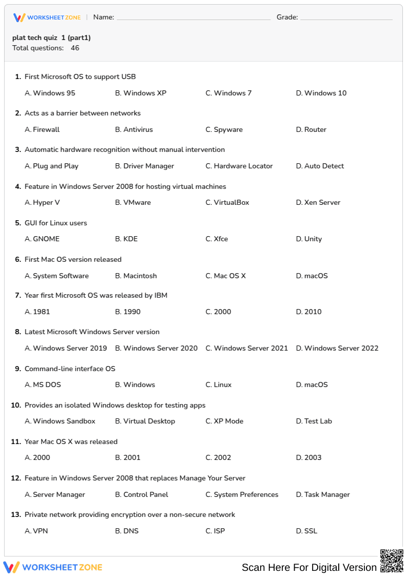 plat tech quiz 1 (part1) - Page 1