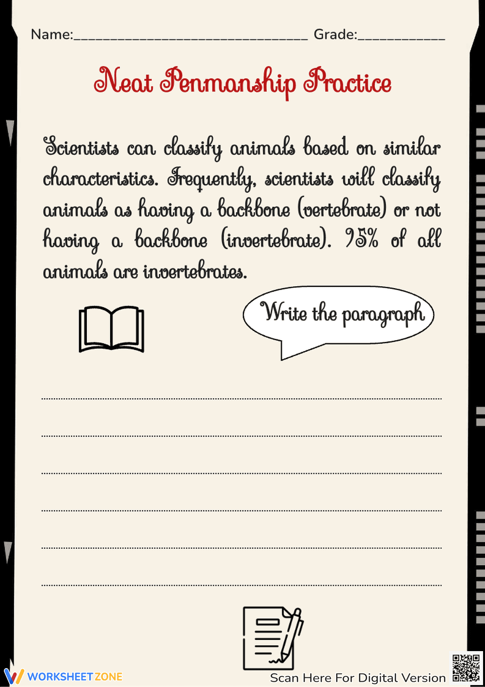 Neat Handwriting Practice | Grade 9-10 Essential - Page 1