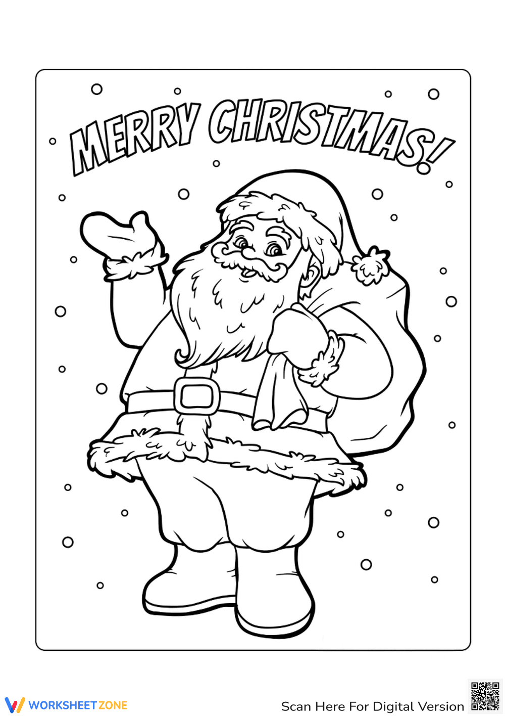Santa Claus Coloring Page | Essential Grade 3-4 Printable - Page 1
