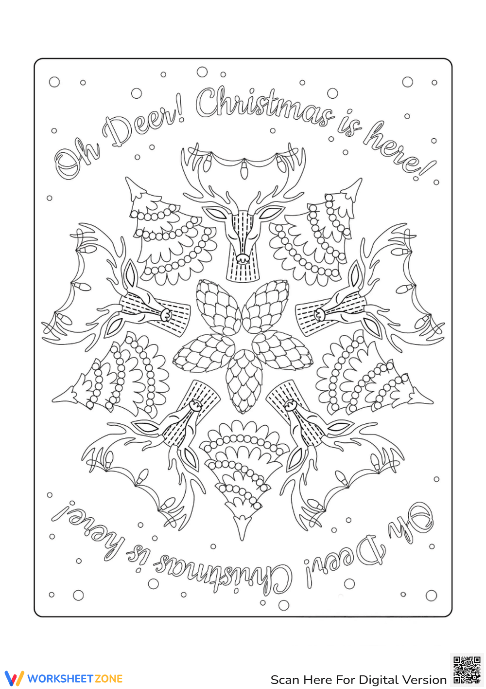 "Oh Deer!" Reindeer Mandala | Grade 5-6 Essential Art - Page 1
