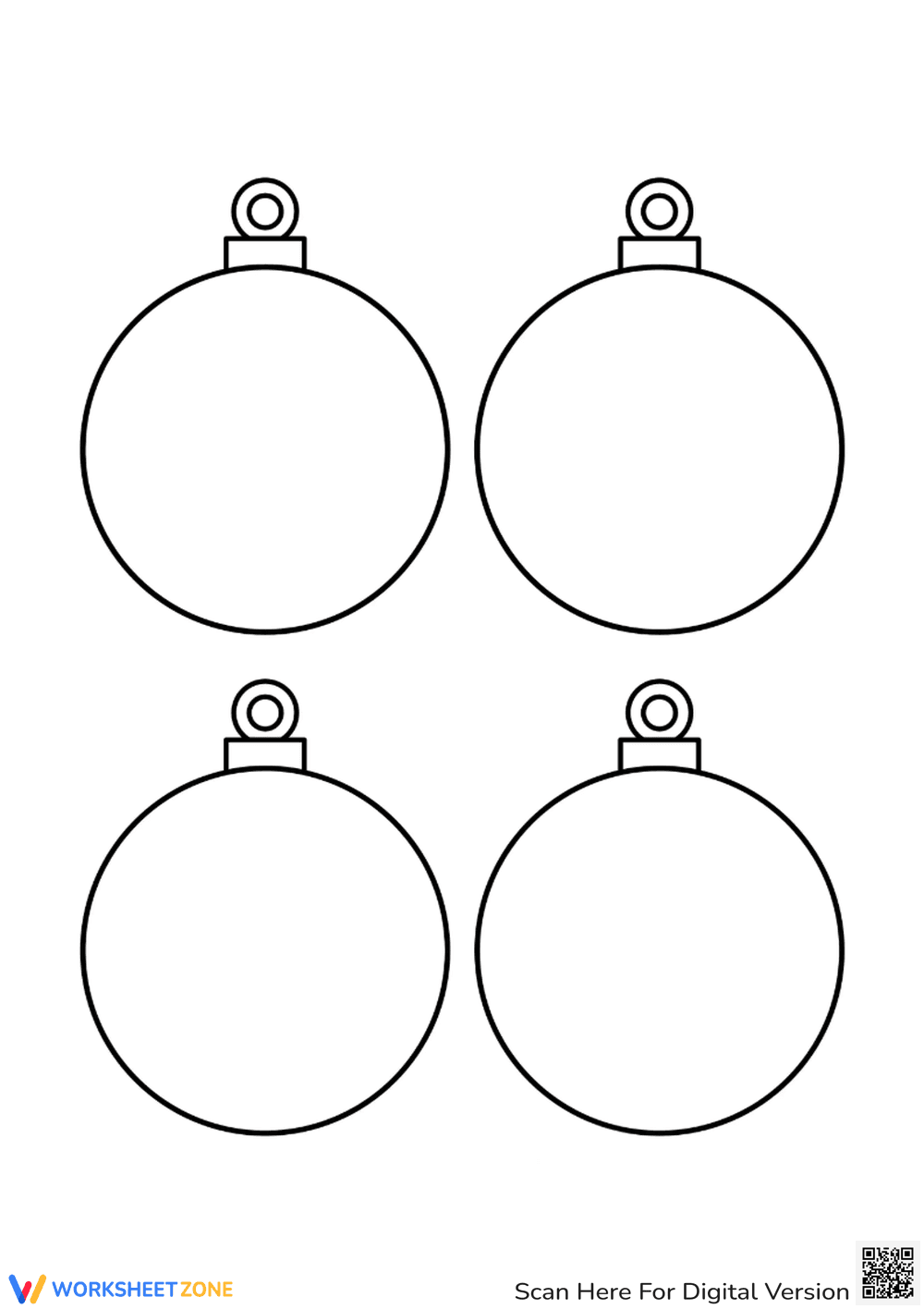 Blank Ornament Coloring Page | Grade 4-5 Printable - Page 1