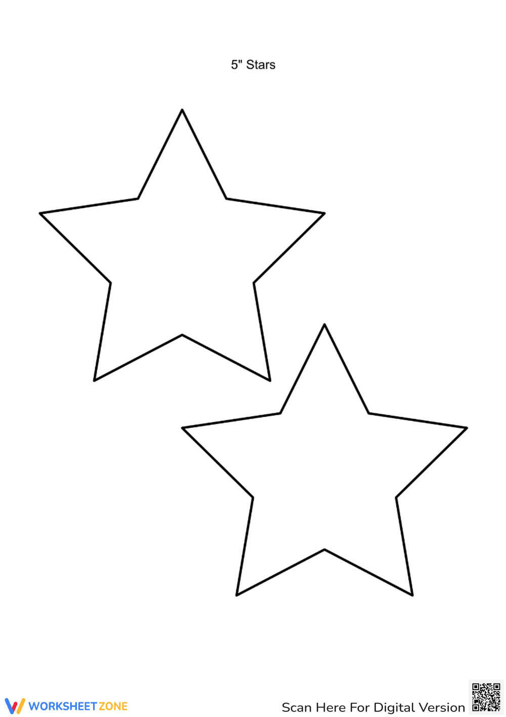 Large Star Coloring Page - Simple Fun for Preschool & Kinder - Page 1