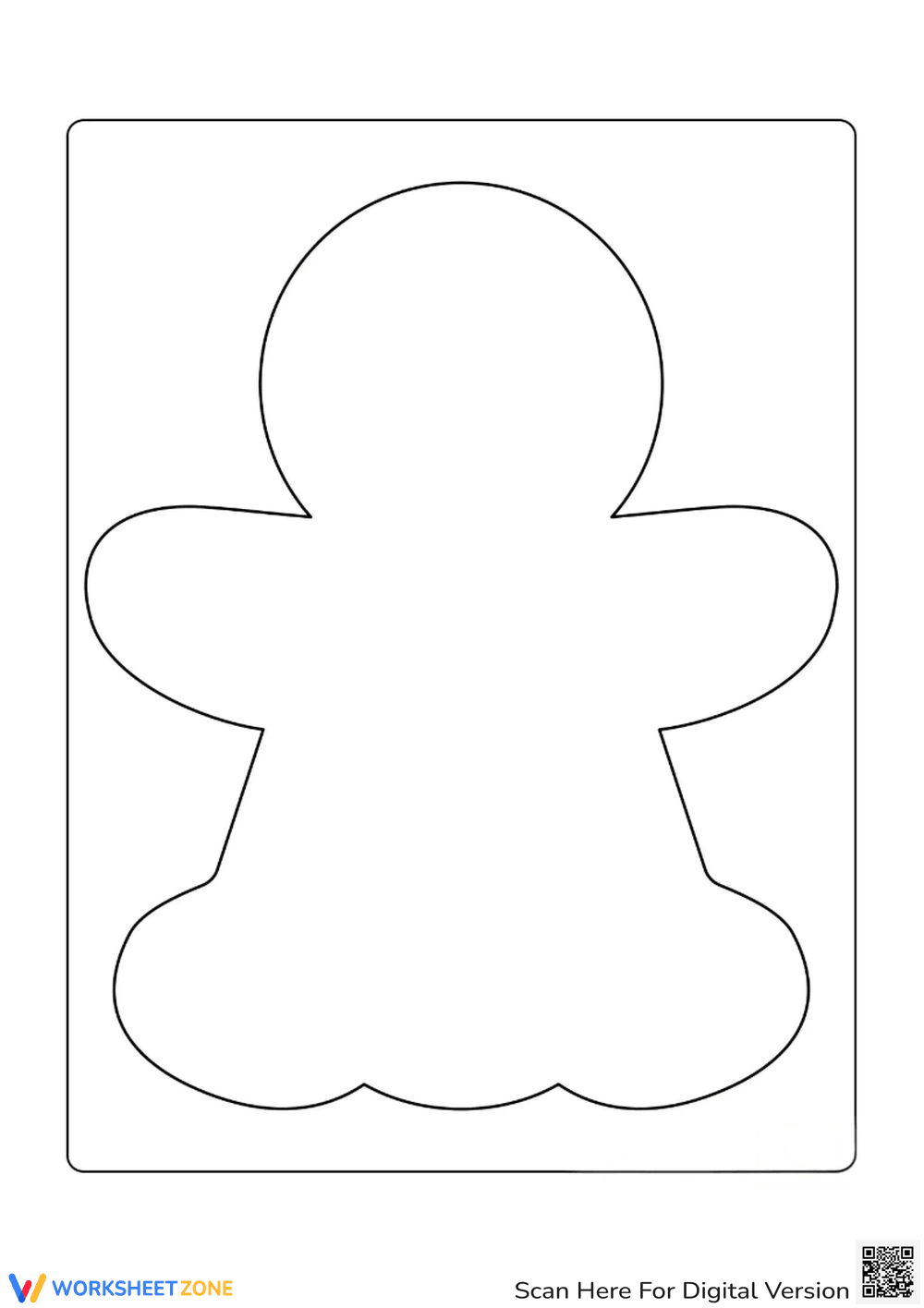 Gingerbread Silhouette Printable Worksheet | Grade K - Page 1