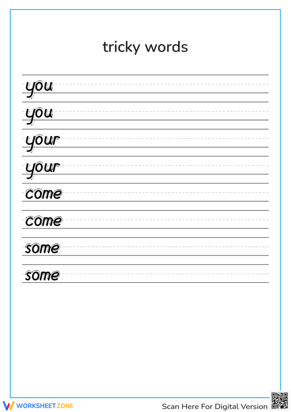 tricky words 2 - Page 1