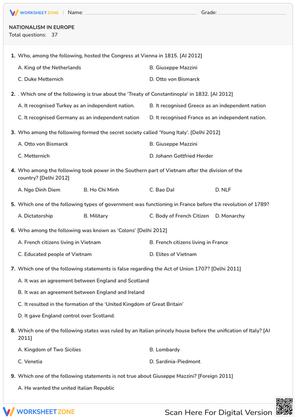 NATIONALISM IN EUROPE - Page 1