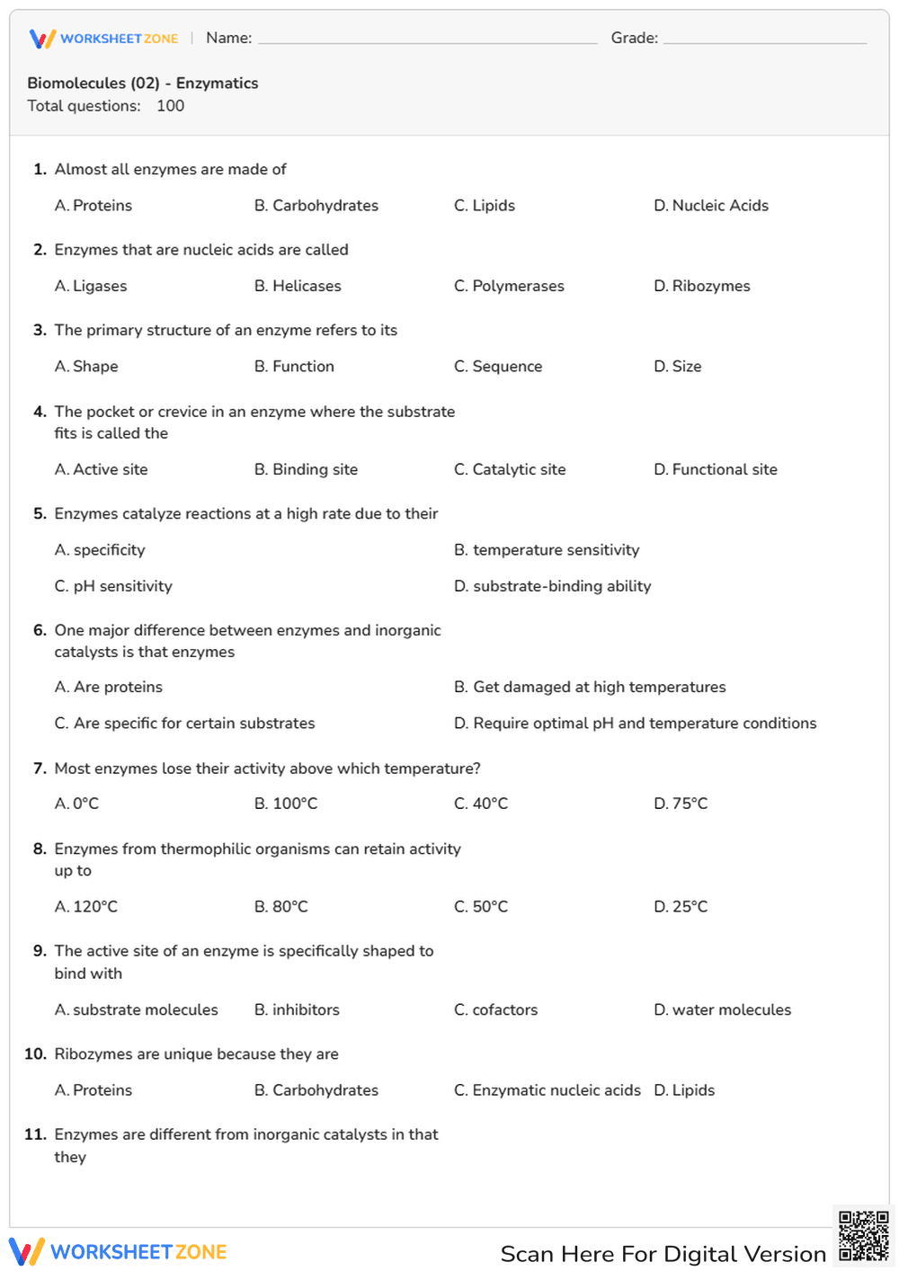 Biomolecules (02) - Enzymatics - Page 1