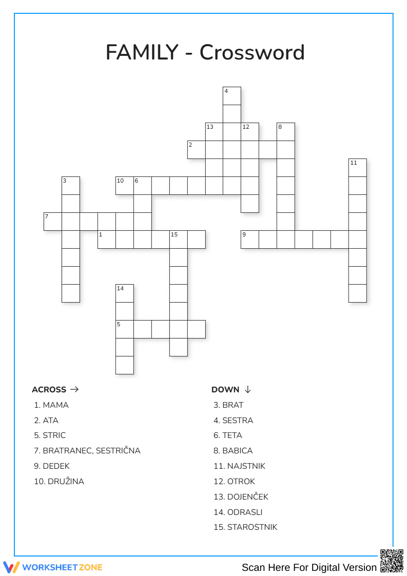 Family Crossword - Page 1