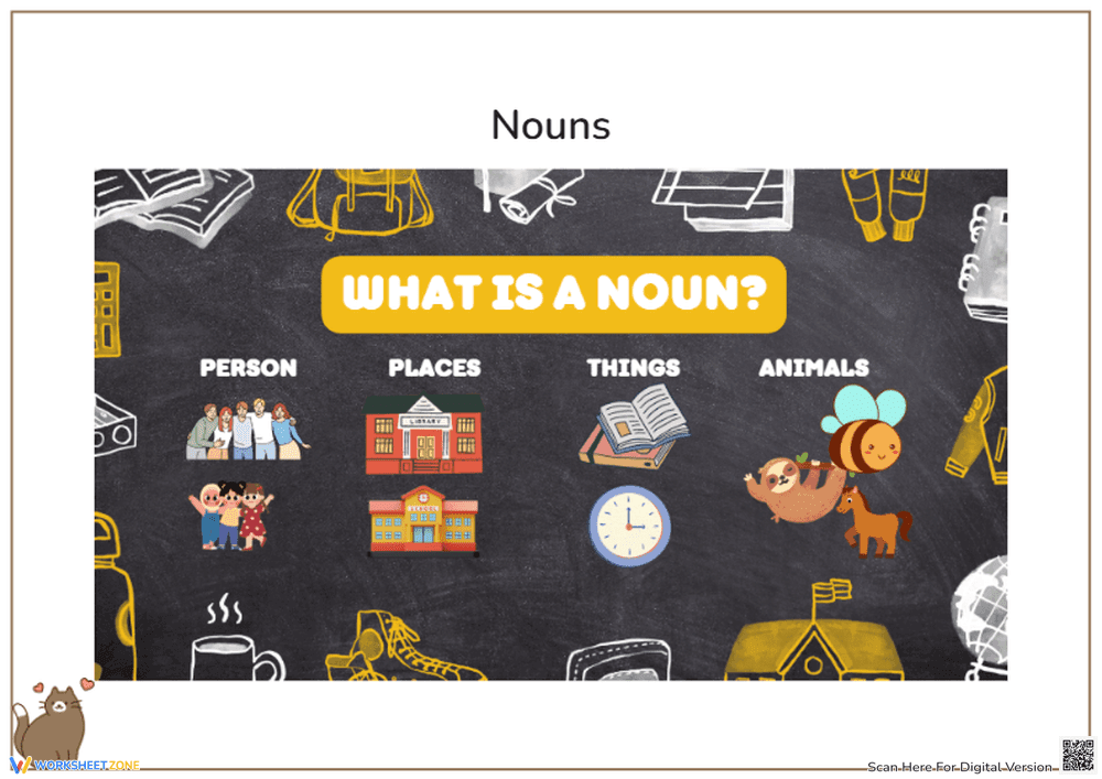 What Is a Noun? Worksheet - Page 1