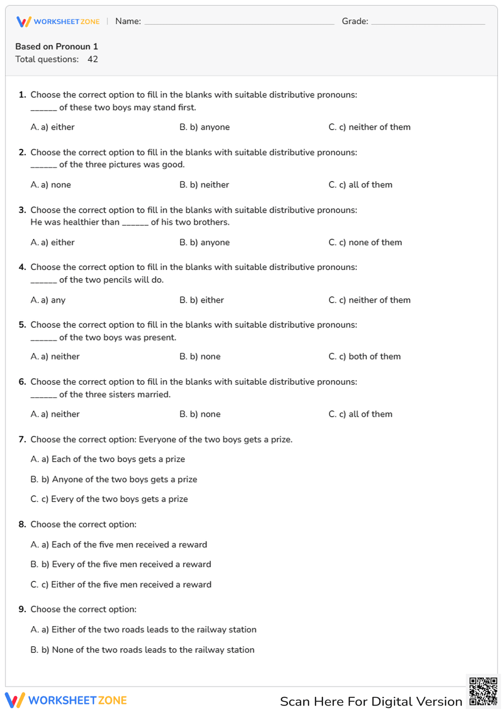 Based on Pronoun 1 - Page 1