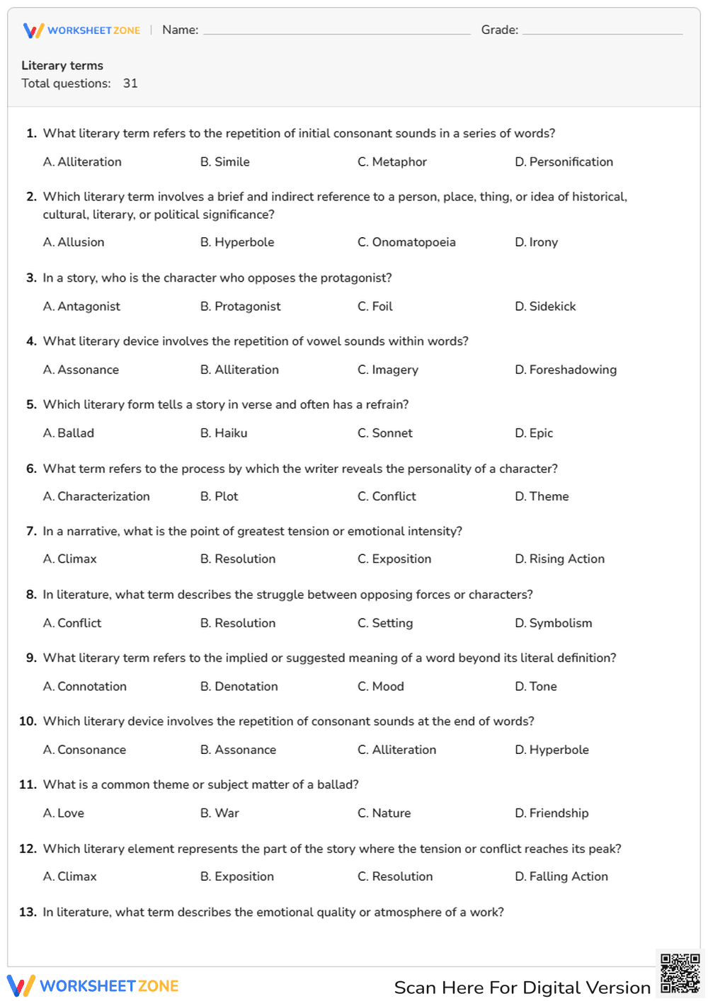 Literary terms - Page 1