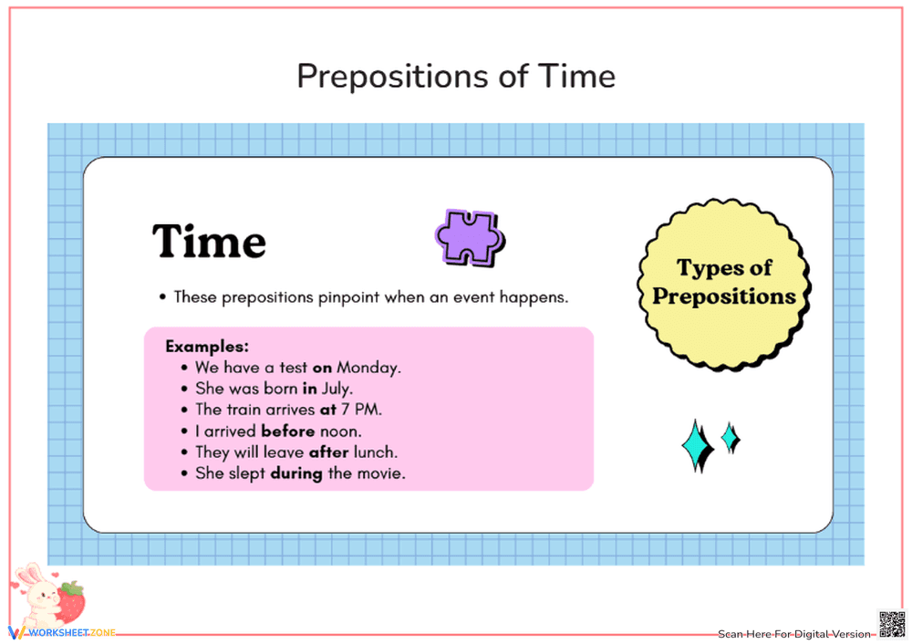 Time Prepositions - Page 1