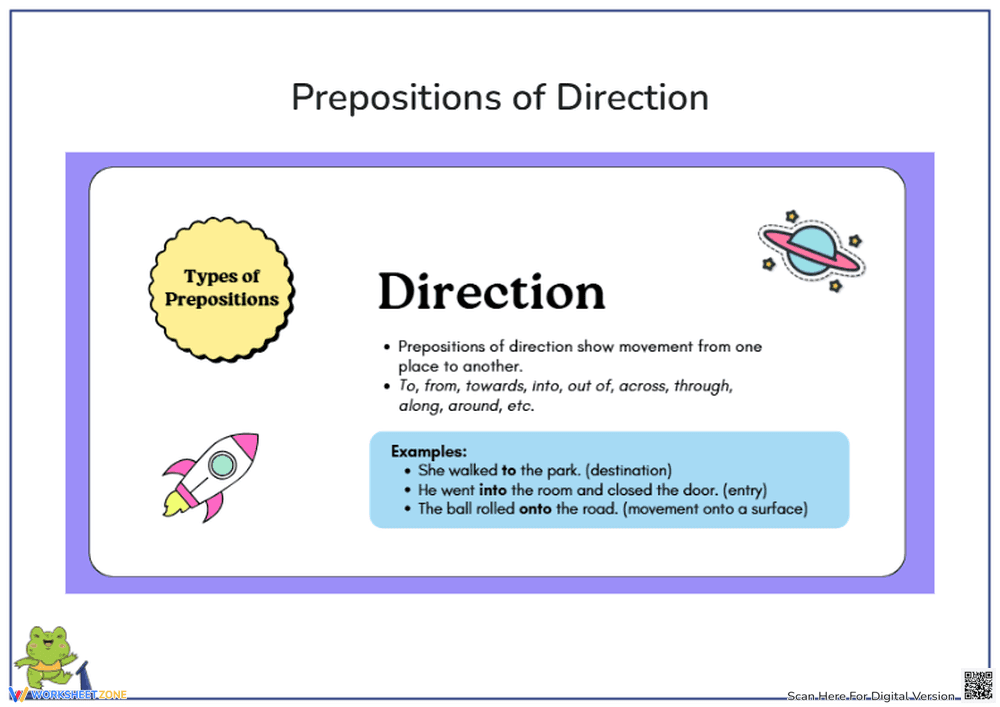 Prepositions of Direction - Page 1
