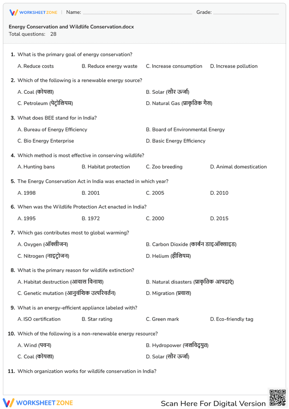 Energy Conservation and Wildlife Conservation.docx - Page 1