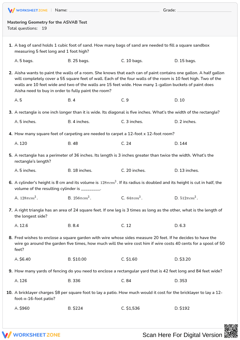 Mastering Geometry for the ASVAB Test - Page 1
