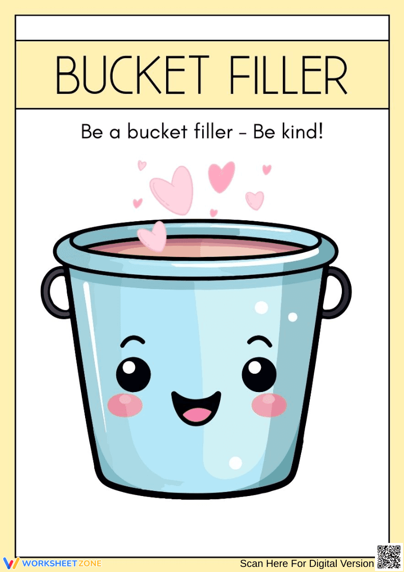 Bucket Filler Activity Worksheet - Be Kind! - Page 1