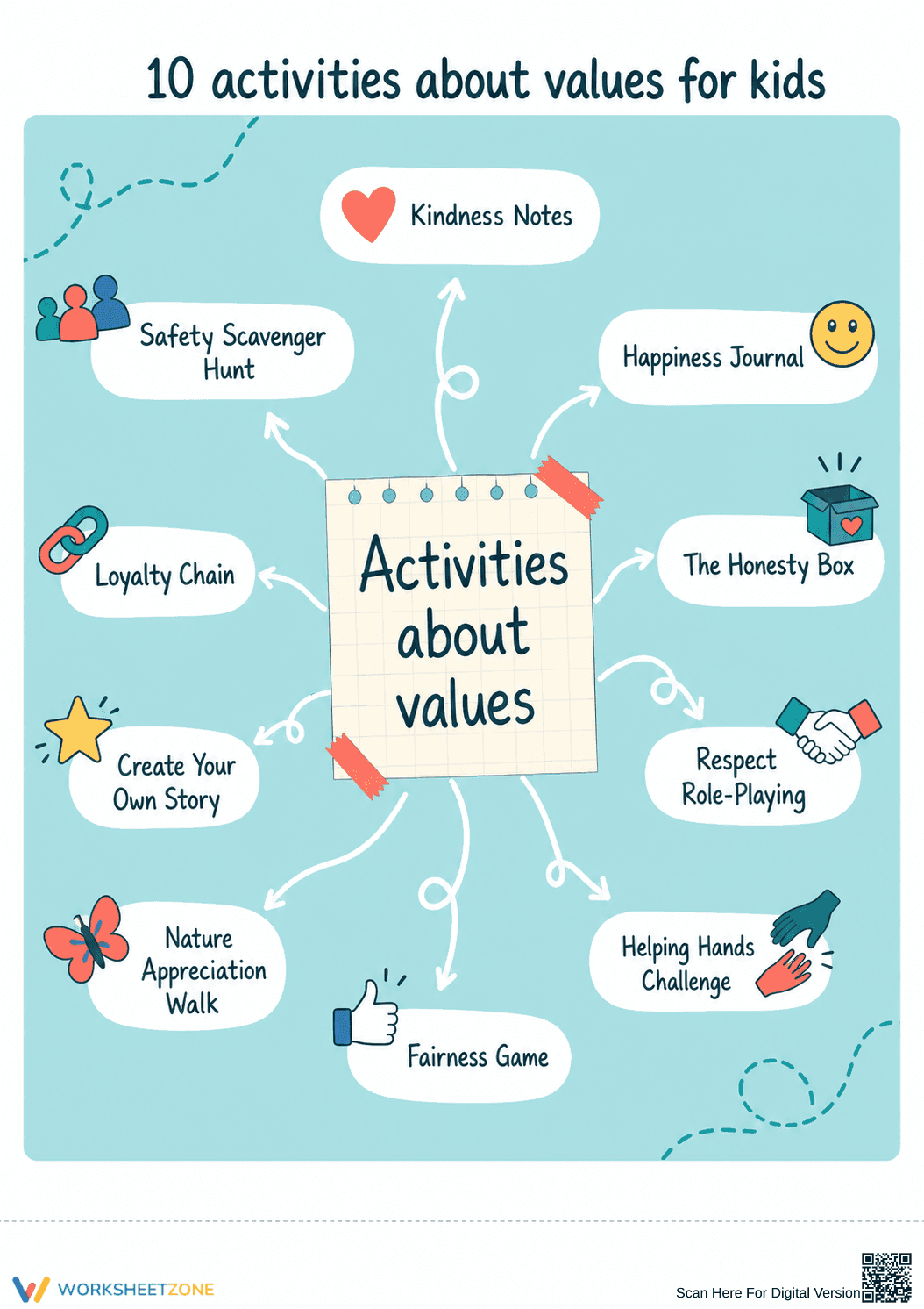 Grade 2 Core Values — Printable No-Prep Worksheet - Page 1