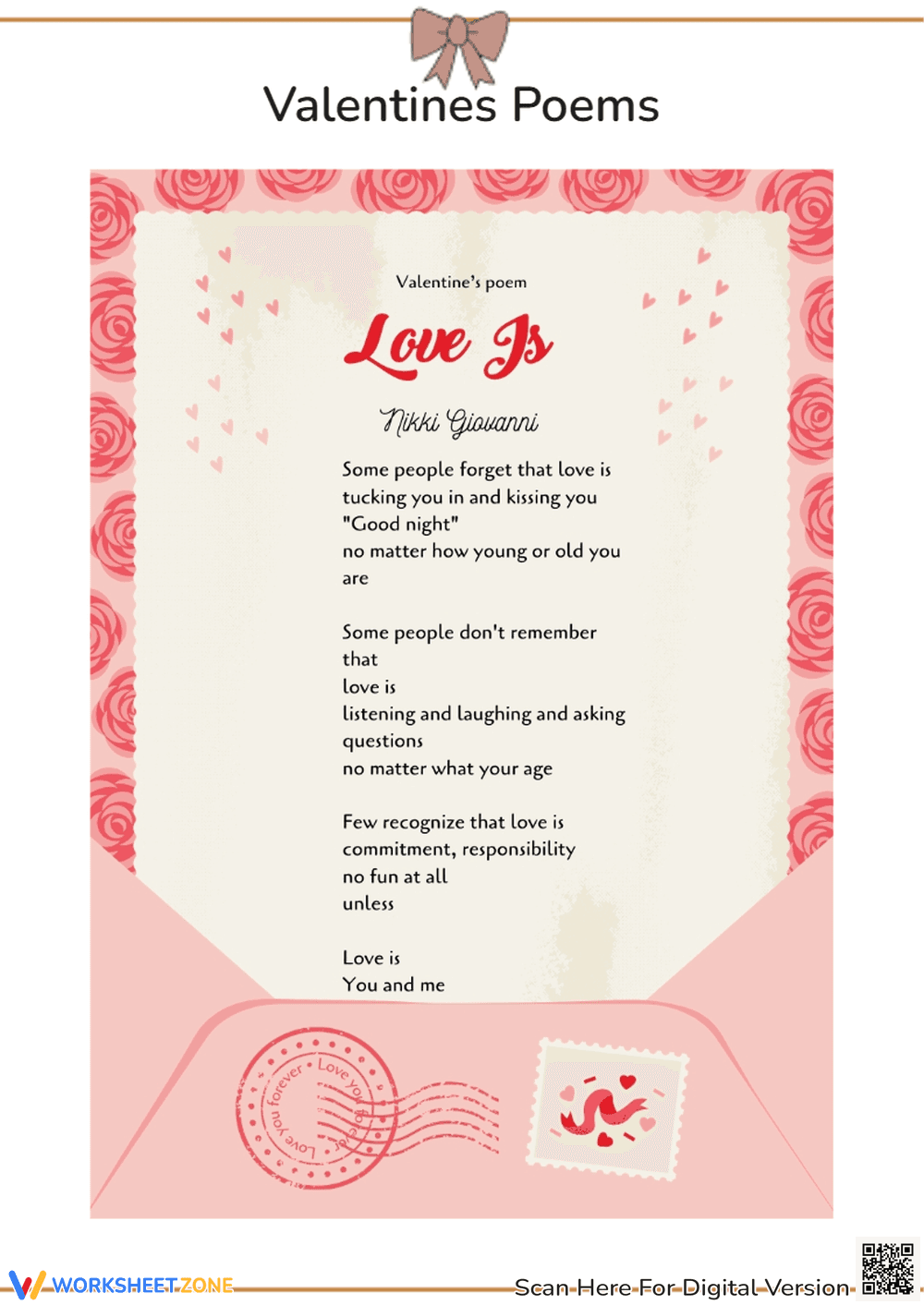 Valentine’s Poems: Love Is by Nikki Giovanni - Page 1
