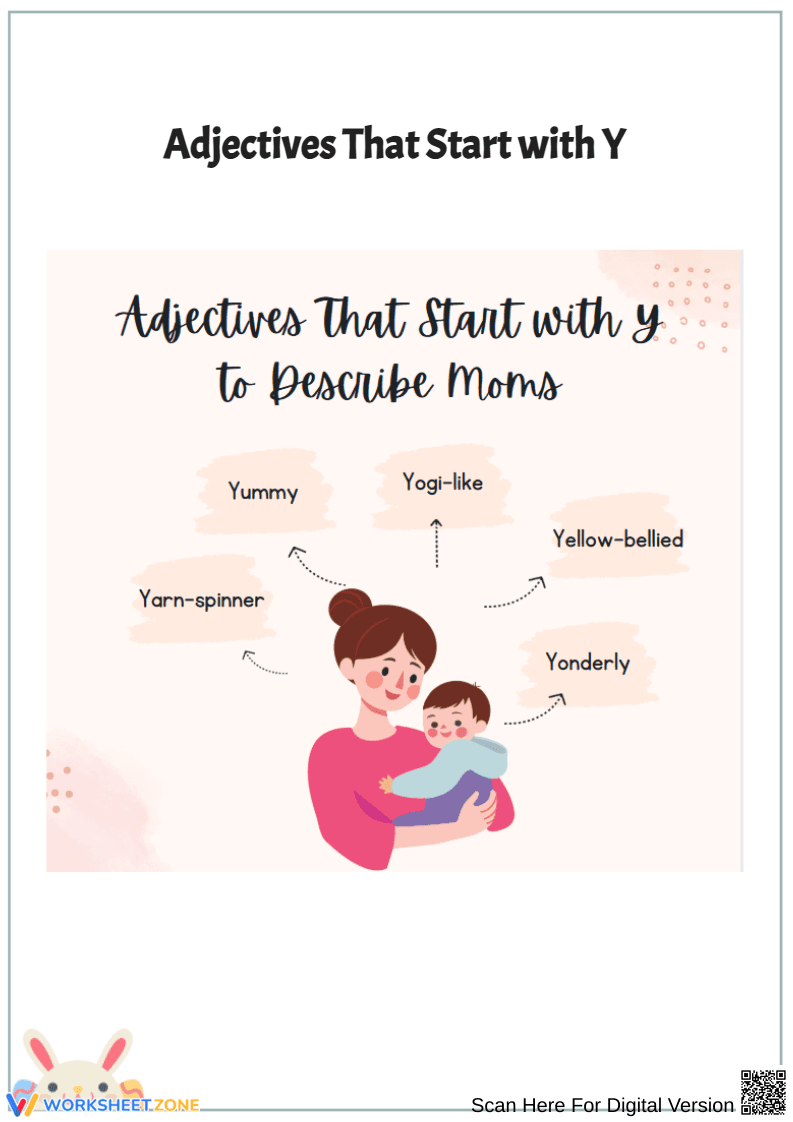 Adjectives That Start with Y to Describe a Mom - Page 1
