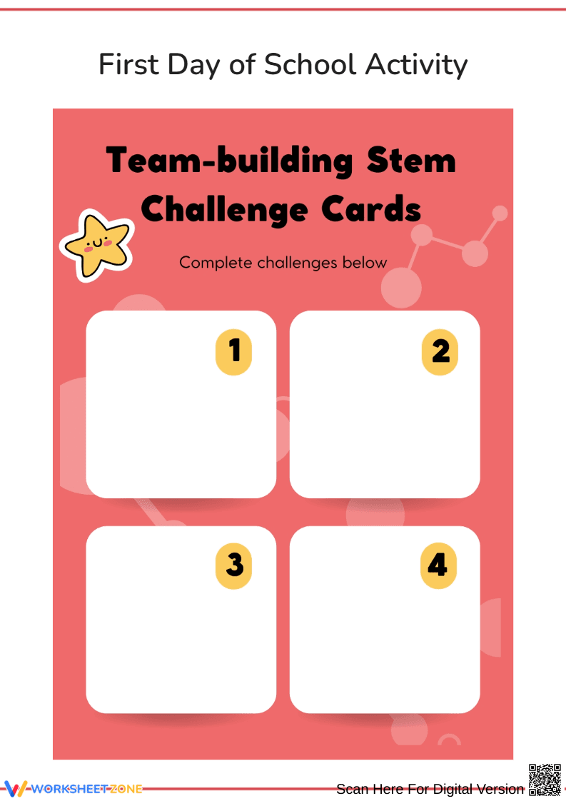 Team-building STEM Challenge Cards - Page 1