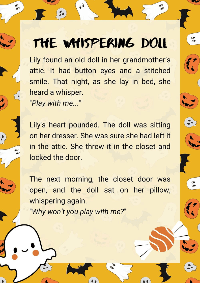 The Whispering Doll: Scary Stories for Kids - Page 1