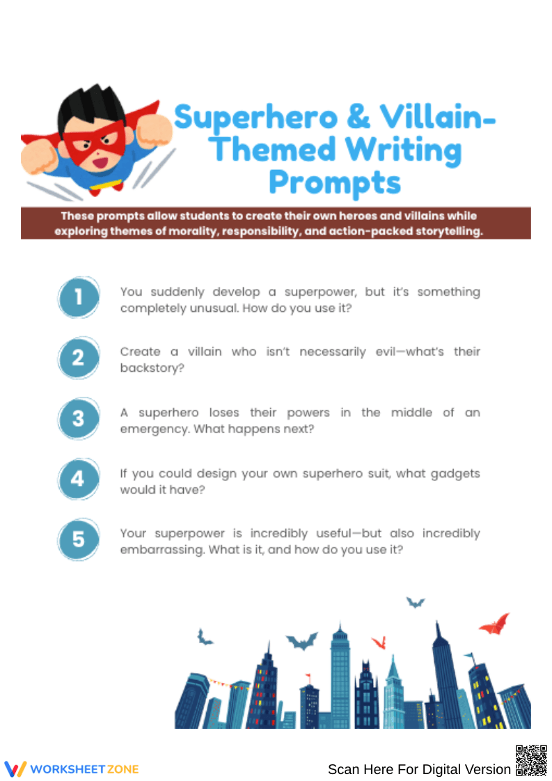 Superhero & Villain-Themed Writing Prompts - Page 1