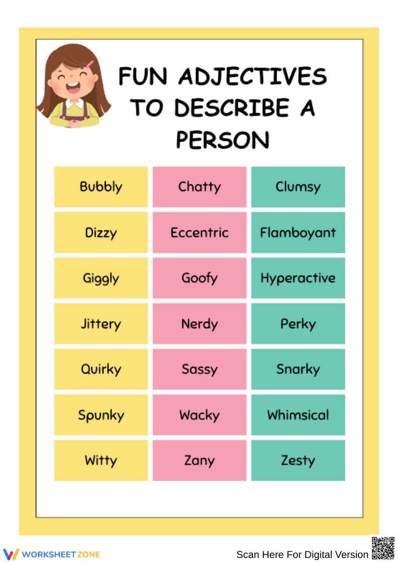 Fun Adjectives to Describe a Person - Page 1