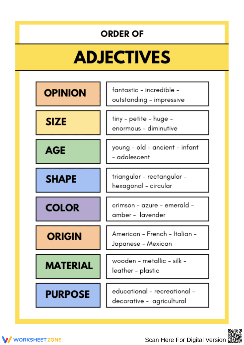 Order of Adjectives - Page 1